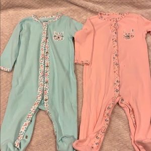 Carters 6 months pajamas blue and pink